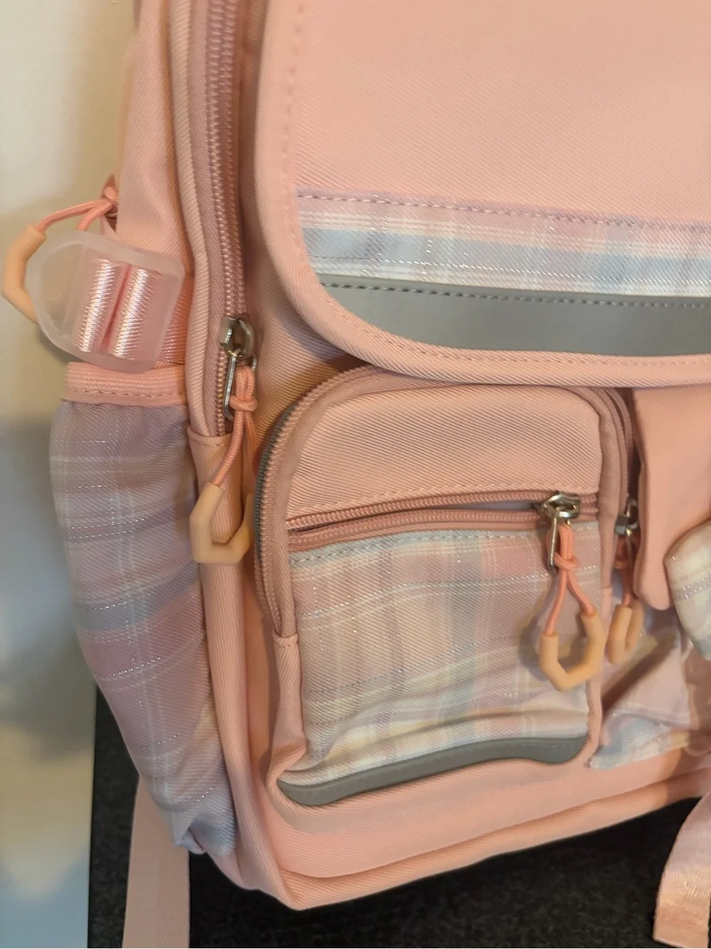 Pink Kids Backpack with Bow Accent